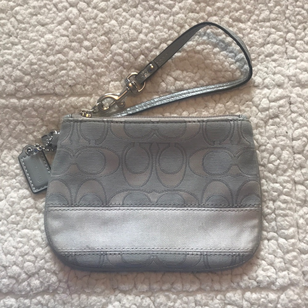 Authentic Silver COACH Wallet